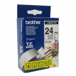 Ruban Laminé pour Etiqueteuses Brother TZE251 2,4 cm 8 m Blanc Noir Noir/Blanc Precio: 25.5. SKU: B1C7SLRJ2J