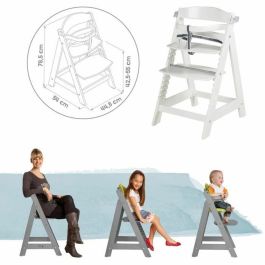 Roba Trona SIT UP CLICK & FUN, Plateau Amovible, Hauteur Réglable, Blanc, ROB4005317310749