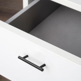 Emuca Lot de 10 poignées pour meubles Orlando, L136mm, entraxe 96mm, Acier, Peint en noir