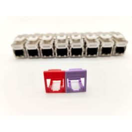 Pack de 8 noyaux keystone RJ45 Cat.6a - LINEAIRE - PRC624AK8 - 2 avec façades colorées Precio: 27.5000004. SKU: B122YQ6G8G