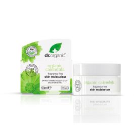 Dr. Organic Crème Hydratante au Calendula pour Peaux Sensibles, 50 ml