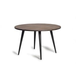 GINER Y COLOMER Table ronde de salle à manger en bois d'acacia massif avec pieds métal noir - Ø 120 cm, H 76 cm - À monter Precio: 635.988. SKU: B14AQY7QG2
