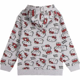 Sweat-shirt à capuche fille Hello Kitty Gris 42