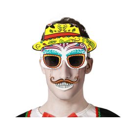 Lunettes à motif de calavera mexicaine avec sombrero jaune pour le Jour des morts - Accessoire de fête et déguisement Precio: 10.9965744. SKU: B179R9P29V