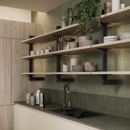 Emuca Kit de cadre modulaireKit de Zero avec matériel de fixation murale, Aluminium et Zamak, Peint en noir texturé