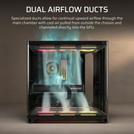 Corsair AIR 5400 - Boîtier PC Gamer ATX Mid-Tower avec Châssis à 3 Chambres, Verre Trempé, Refroidissement Exceptionnel et 3 Ventilateurs RGB à Rotor Inversé Inclus - Noir