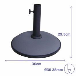 Marbueno Base Parasol Ronde 36x29,5 cm 11KG Gris Jardin, Piscine, Terrasse 10442