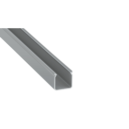 KIMERA HELSE Profil Aluminium Anodisé Argent avec Diffuseur Opal, Bouchons et Clips de Fixation 2,02m