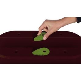 EDA Jardiniere Cavaliere OSAKA 19,5 L - 56 x 30,1 x H.20,6 cm - Rouge bourgogne - Pour Balcons et Rambardes