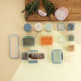 Ensemble de contenants de cuisine hermétiques empilables Quid Minimal 11,5 x 8 x 5 cm 3 Pièces