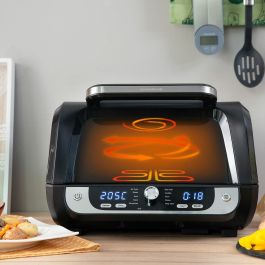 Friteuse à Air avec Gril, Accessoires et Livre de Recettes InnovaGoods Fryinn 12-in-1 6000 Noir Acier 3400 W 6 L