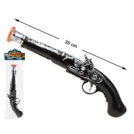 Pistola Trabuco Pirata, Accessoire de Déguisement, 35 cm, Noir et Argent, pour Enfant 3 ans et plus, Halloween et Fêtes Precio: 10.95. SKU: S1130422