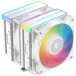 DeepCool AG620 WH ARGB V2 - Ventilateur processeur, refroidisseur d'air CPU, 2 ventilateurs 120 mm, 6 caloducs, contrôle ARGB, blanc