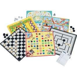 Schmidt Spiele - Coffret 100 jeux classiques et originaux - Jeu de société familial pour enfants dès 3 ans - Inclus T'en fais pas et Yam junior