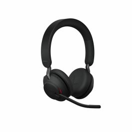 Jabra Evolve2 65 Stereo MS Casque Sans Fil Binaural Noir avec Station de Charge et Link 380 USB-A pour Bureau/Centre d'Appels