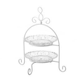 Coupe à fruits Blanc Transparent Verre 25 x 25 x 29 cm