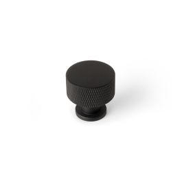 Emuca Lot de 10 boutons pour meubles Argos, diamètre 30mm, Aluminium, Peint en noir
