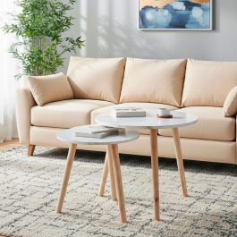 Jeu de 2 tables Max Home Blanc 48 x 45 x 48 cm