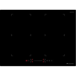 Table de cuisson induction Continental Edison CETI724Z2FLEX Noir, 4 foyers dont 2 zones flex, 7200 W, 70 cm