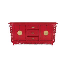 GINER Y COLOMER Buffet 2 portes et 3 tiroirs en bois de manguier rouge - 180 cm de long, 84 cm de haut, 40 cm de large Precio: 1475.988. SKU: B18M587NJV