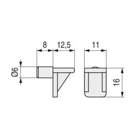 HERRAJES ALK Pivot Estante Tunez Marron (1.000U)