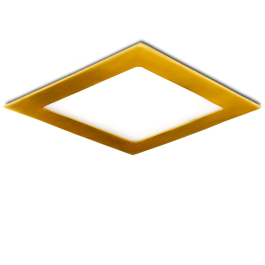 Plaque LED 12W 1200Lm Blanc Chaud 2700K Carrée Aluminium [GL-CL-S12N-G-WW]