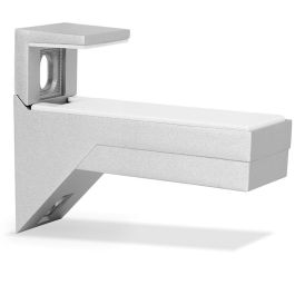 ITALIANA FERRAMENTA Support Étagère Mural Kalabrone Maxi R9006 pour Bois - Zamak Gris RAL 9006 - Charge 25 kg - Lot de 2