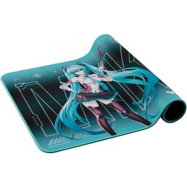ASUS TUF Gaming P1 Hatsune Miku Edition - Tapis de souris gamer en tissu, caoutchouc antidérapant, résistant à l'eau, turquoise (360x260 mm)