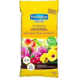 Fertiligene Terreau Universel 6L pour toutes plantes d'intérieur et de jardin