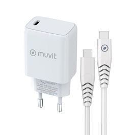 Chargeur Mural + Câble USB-C Muvit for Change Blanc