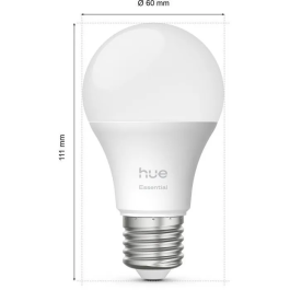 Philips Hue - Pack de 3 ampoules LED connectées A60 - Culot E27 8 W - Blanc chaud à froid 2200-6500K et couleurs - 806 lumens