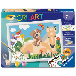 Ravensburger CreArt Kids 12023228 - Kit de peinture par numéros - Cheval & Chien - Tableau 18x24 cm avec cadre - À partir de 7 ans Precio: 23.4999996. SKU: B18KTNMZEQ