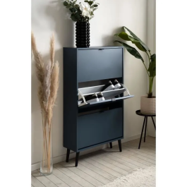 Zapatero VIGO 49A Nuit Bleue Pieds Bois Massif 70 x 24 x 125 cm