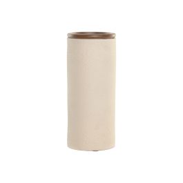 Vase Home ESPRIT Marron Beige Terre cuite Bois de manguier 16 x 16 x 40 cm