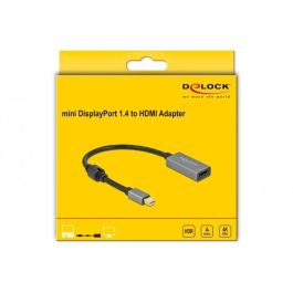 DELOCK Aktiver mini DisplayPort 1.4 zu HDMI Adapter 4K 60Hz HDR