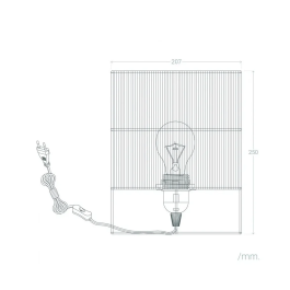 Lampe de Table "Bayamo" SKD-T1019 en Rotin, Style Naturel Boho-Chic