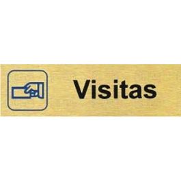 DUVER Placa Aluminio Oro 150X45 ''Visitas'' Precio: 8.4999996. SKU: B1CJQHRB9E