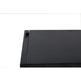 GINER Y COLOMER Table de chevet en bois de manguier avec tiroir et pieds métal - 60x43x40 cm - Coloris Noyer foncé