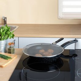 Tapa Antisalpicadura Plegable Acero Inox Rico Quid 29 cm (12 Unidades)