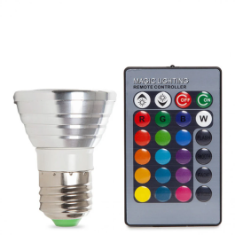 Ampoule LED E27 3W RGB avec Contrôle à Distance, 40.000H [PL187220-E27] Precio: 5.4999996. SKU: B16JK65GDZ