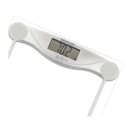 Sencor Pese Personne SBS 113SL - Balance de salle de bain avec surface en verre trempé 6 mm, capacité 150 kg, écran LCD large, mise en marche automatique