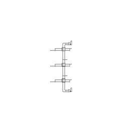 Emuca Porte-chaussures latéral coulissant pour placards et dressing Hack, Droite, Peint en noir texturé, Acier.