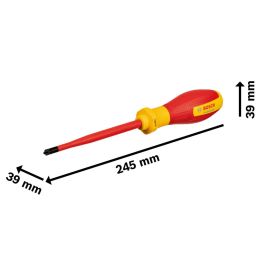 Bosch Tournevis VDE SL/PZ2x125, isolé jusqu'à 1000 V, PZ2, manche ergonomique