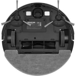 Sencor Aspirateur Robot SRV 4550WH - Aspiration et Lavage, Batterie 2600 mAh 100 min, Commande Appli et Télécommande