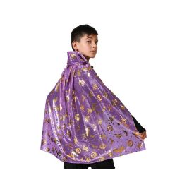 Capuche courte pour Halloween, Violette avec Étoiles Dorées et Col Montant, Longueur 75 cm - Parfait pour Déguisement de Sorcière ou Mage Precio: 11.4999996. SKU: B1EDVT7TVD