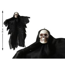 Figura de crâne de décoration Halloween avec cape noire - 35 cm - Pour fêtes thématiques et autel du Jour des Morts Precio: 10.59. SKU: B1FMS66J8M