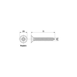 UCAFIX Vis à bois tête ronde Pozidriv 15mm x 4.5mm (1000 unités)
