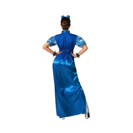 Déguisement Femme Adulte Costume Kimono Chinois Traditionnel Taille XS-S Bleu