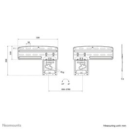 Support de TV Neomounts WL30-265BL1 43" 60 Kg