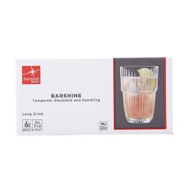 Caja 6 Vasos Altos Vidrio Barshine Bormioli Rocco 38 cL